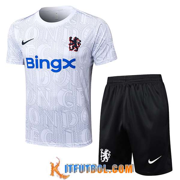 Camiseta Entrenamiento FC Chelsea Blanco/Gris 2025/2026 -02