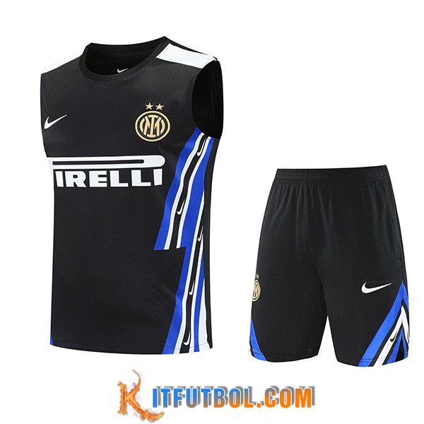 Camiseta Entrenamiento sin mangas Inter Milan Negro/Azul 2025/2026