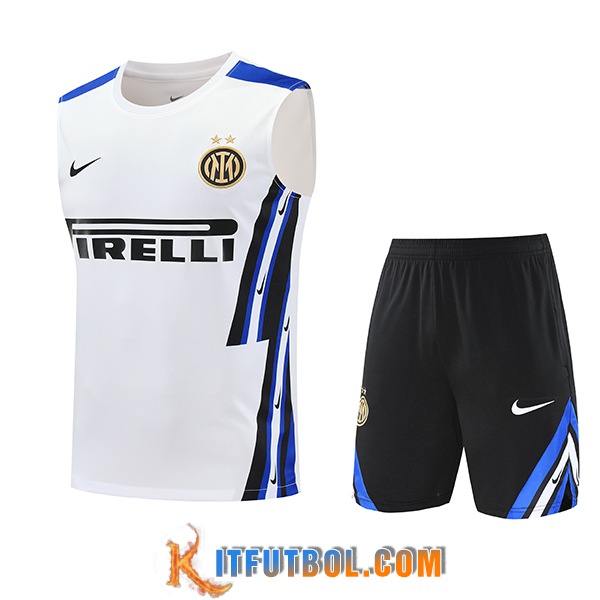 Camiseta Entrenamiento sin mangas Inter Milan Blanco/Negro/Azul 2025/2026