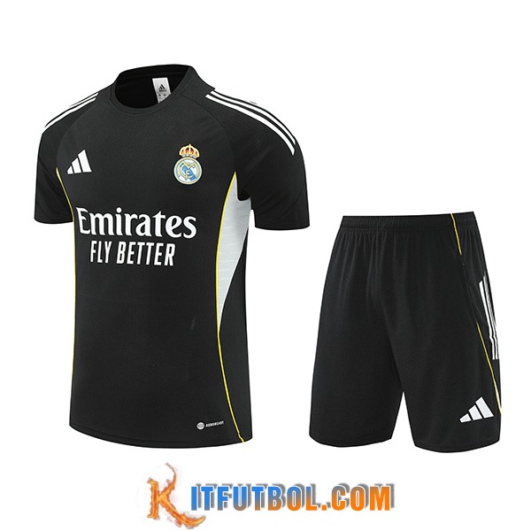Camiseta Entrenamiento Real Madrid Negro/Gris 2025/2026 -02