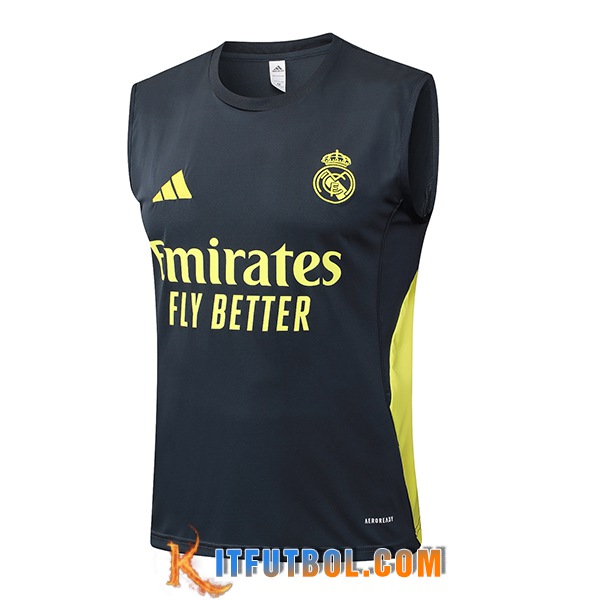 Chalecos De Futbol Real Madrid Gris/Amarillo 2025/2026