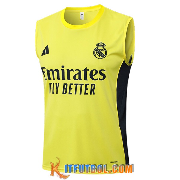Chalecos De Futbol Real Madrid Amarillo/Negro 2025/2026