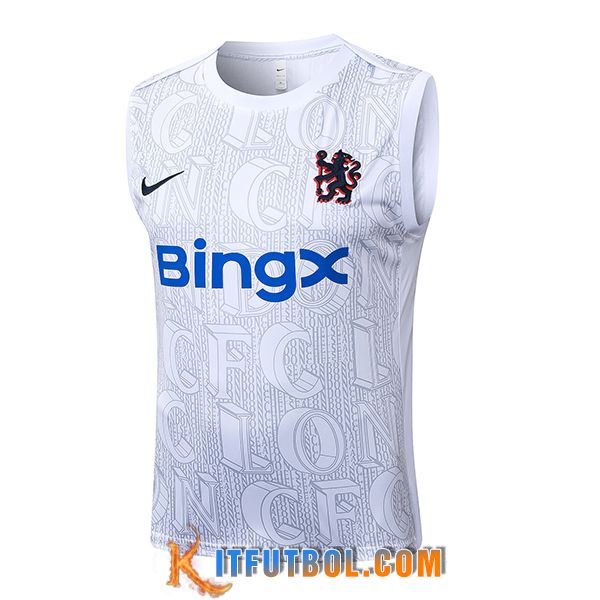 Chalecos De Futbol FC Chelsea Blanco/Gris 2025/2026