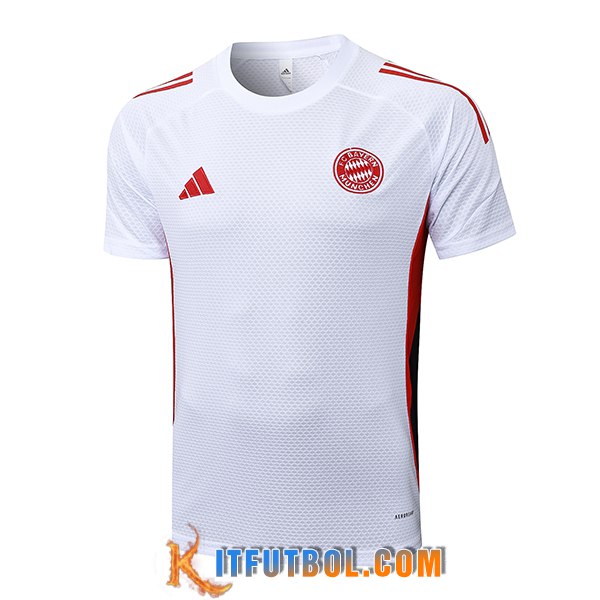 Camiseta Entrenamiento Bayern Munich Blanco/Negro/Rojo 2025/2026