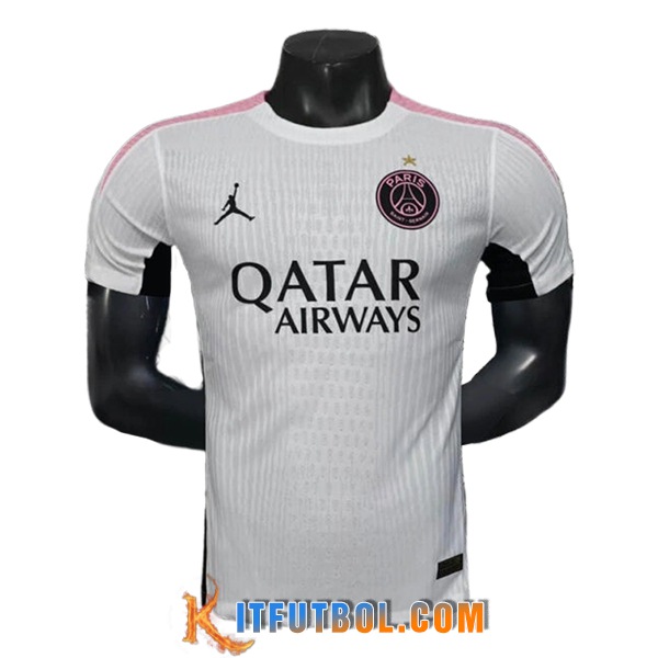 Camiseta Entrenamiento PSG Blanco/Rosa 2025/2026 -02