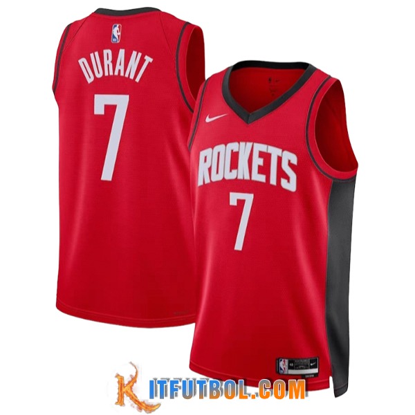 Camisetas NBA Houston Rockets (DURANT #7) 2025/26 Rojo/Blanco/Negro