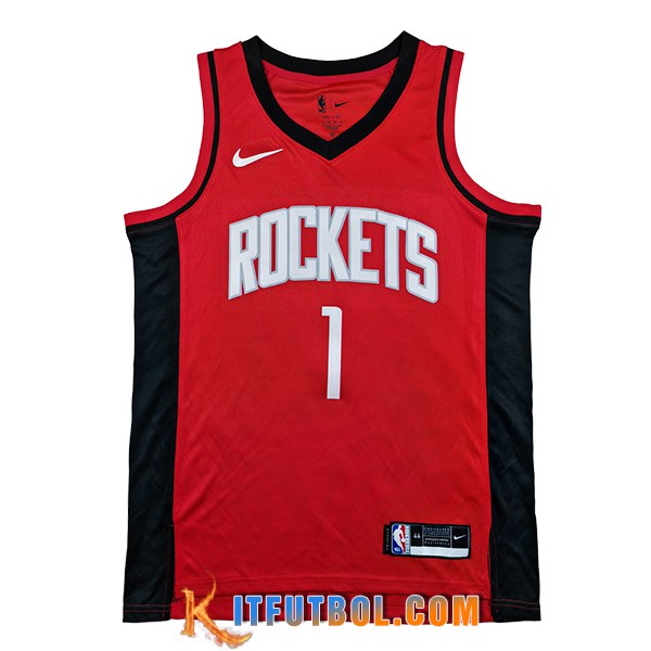 Camisetas NBA Houston Rockets (THOMPSON #1) 2025/26 Negro/Rojo