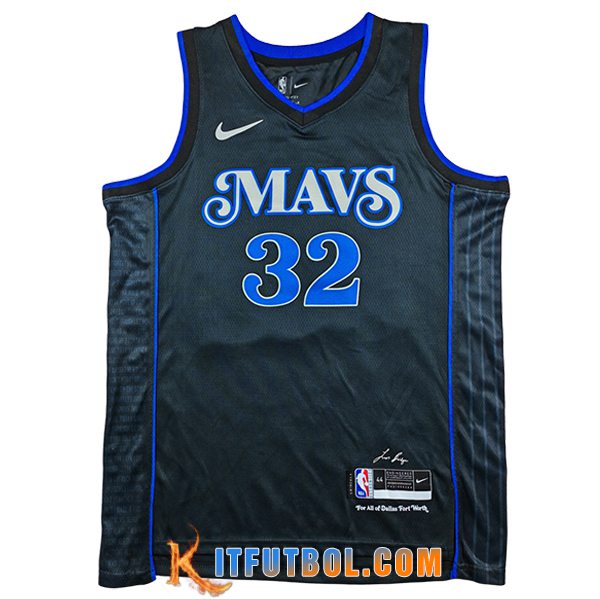 Camisetas NBA Dallas Mavericks (FLAGG #32) 2025/26 Negro/Azul