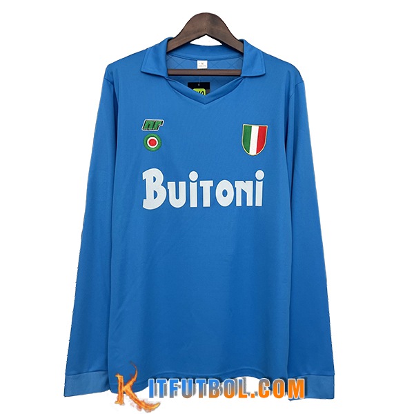 Camisetas De Futbol SSC Napoli Retro Primera Manga Largas 1987/1988