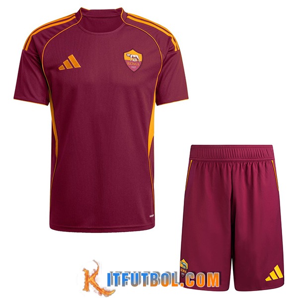 Camisetas Futbol AS Roma Primera + Cortos 2025/2026
