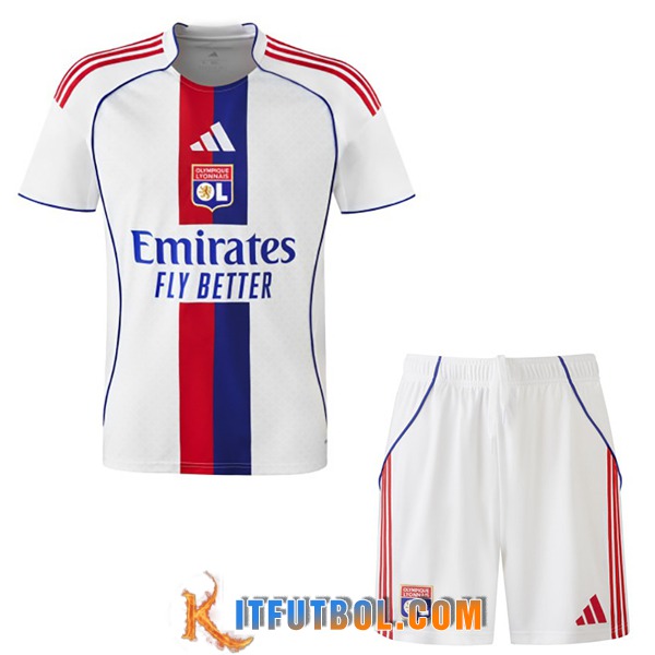 Camisetas Futbol lyon Primera + Cortos 2025/2026