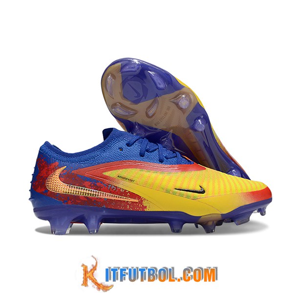 Nike Botas De Fútbol Phantom GX III Elite FG Azul/Amarillo/Naranja/Rojo