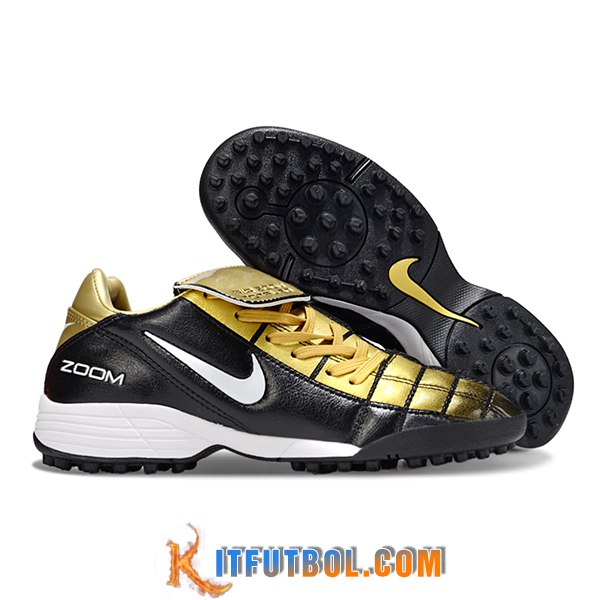 Nike Botas De Fútbol NIKE T90 TF Negro/Amarillo/Blanco