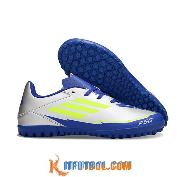 Adidas Botas De Fútbol F50 CLUB TF Gris/Azul/Verde