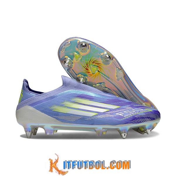 Adidas Botas De Fútbol F50 Elite Laceless SG Violeta/Verde -03