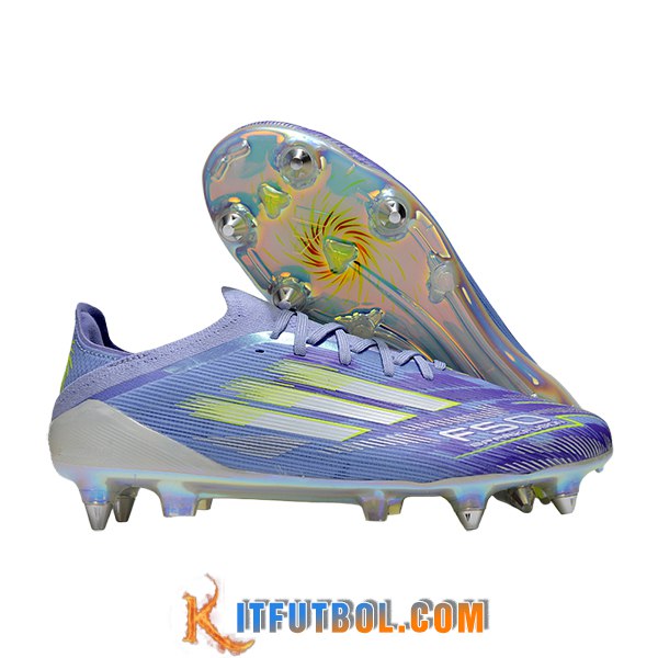 Adidas Botas De Fútbol F50 Elite SG Violeta/Verde -03
