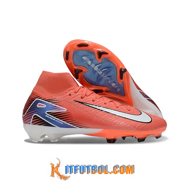 Nike Botas De Fútbol Air Zoom Mercurial Superfly IIX Elite FG Naranja/Blanco/Azul