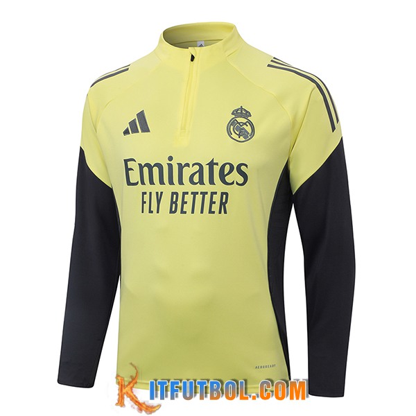Sudadera De Entrenamiento Real Madrid Amarillo/Negro 2025/2026