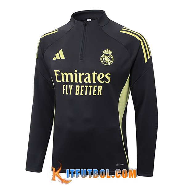 Sudadera De Entrenamiento Real Madrid Gris/Amarillo 2025/2026