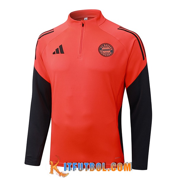 Sudadera De Entrenamiento Bayern Munich Naranja/Negro 2025/2026