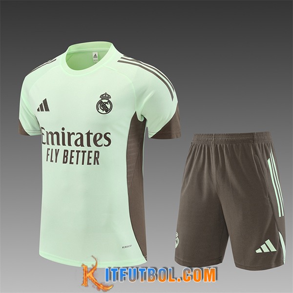 Camiseta Entrenamiento Real Madrid Ninos Verde/Marrón 2025/2026