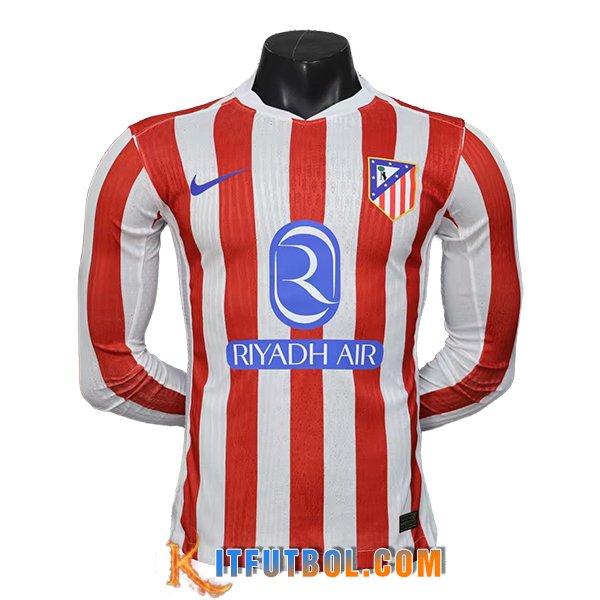 Nueva Camisetas De Futbol Atletico Madrid Primera Manga Largas 2025/2026