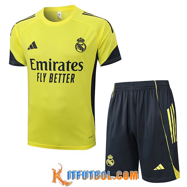 Camiseta Entrenamiento Real Madrid Amarillo/Negro 2025/2026