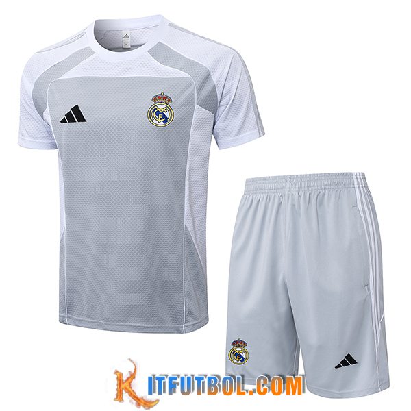 Camiseta Entrenamiento Real Madrid Gris/Blanco 2025/2026 -03