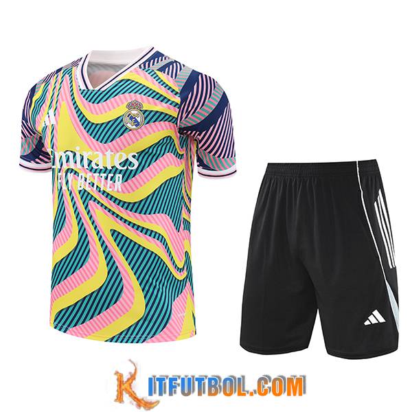 Camiseta Entrenamiento Real Madrid Verde/Rosa/Amarillo 2025/2026