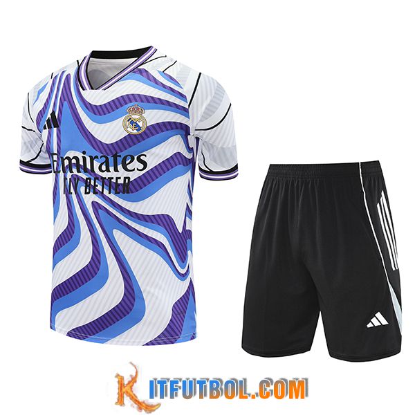 Camiseta Entrenamiento Real Madrid Blanco/Azul/Violeta 2025/2026