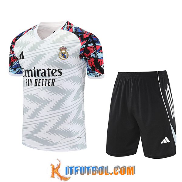 Camiseta Entrenamiento Real Madrid Blanco/Gris 2025/2026 -03