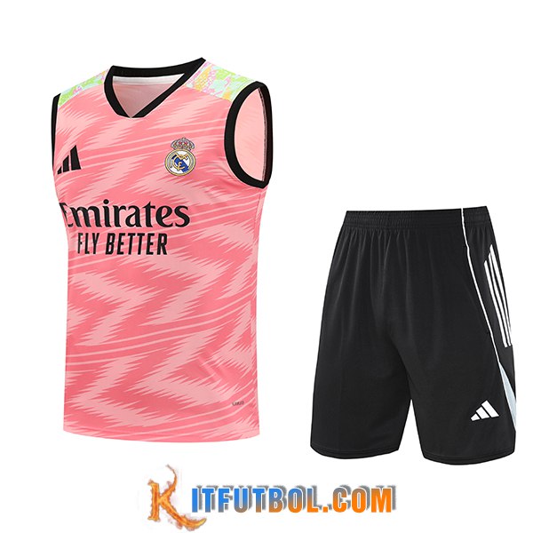 Camiseta Entrenamiento sin mangas Real Madrid Rosa/Verde 2025/2026