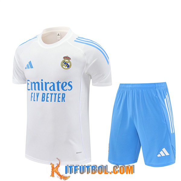 Camiseta Entrenamiento Real Madrid Blanco/Azul 2025/2026 -02