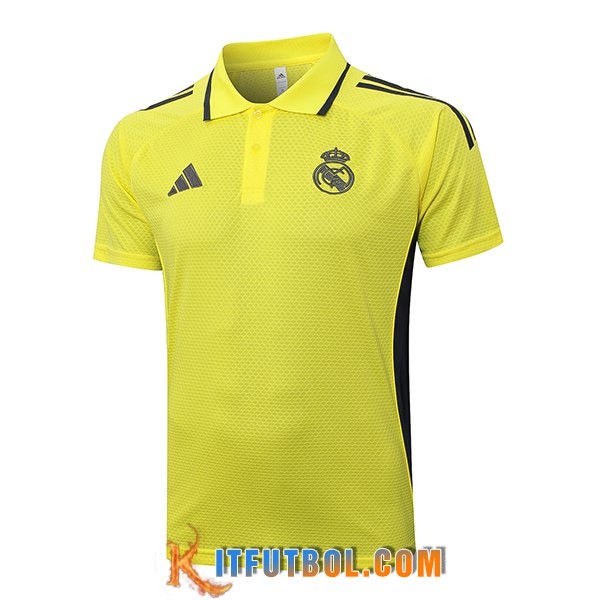 Camiseta Polo Real Madrid Amarillo/Negro 2025/2026