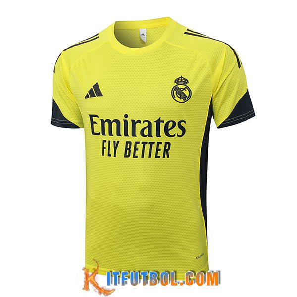 Camiseta Entrenamiento Real Madrid Amarillo/Negro 2025/2026