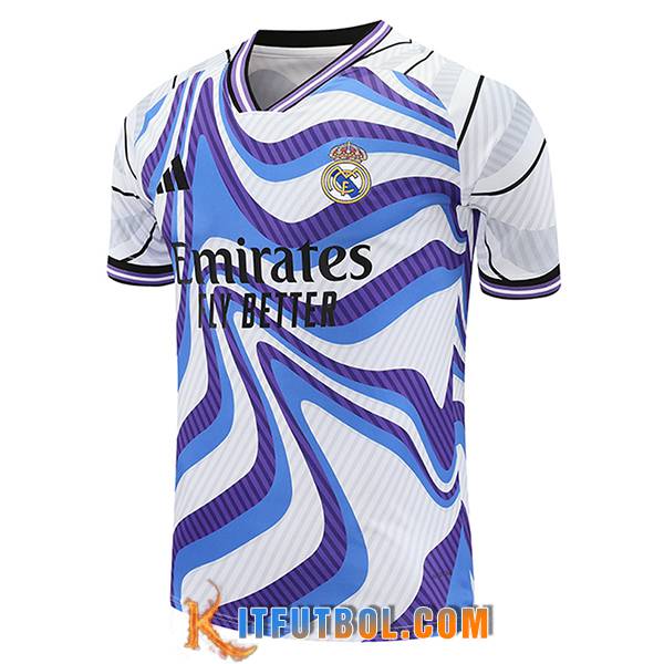 Camiseta Entrenamiento Real Madrid Blanco/Azul/Violeta 2025/2026
