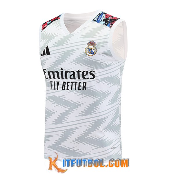 Chalecos De Futbol Real Madrid Blanco/Gris 2025/2026
