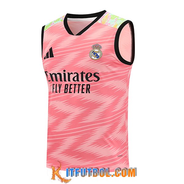Chalecos De Futbol Real Madrid Rosa/Verde 2025/2026