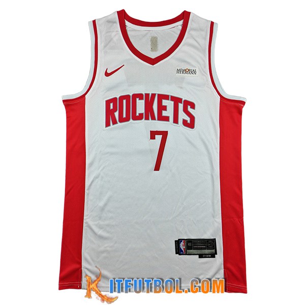Camisetas NBA Houston Rockets (DURANT #7) 2025/26 Blanco/Rojo