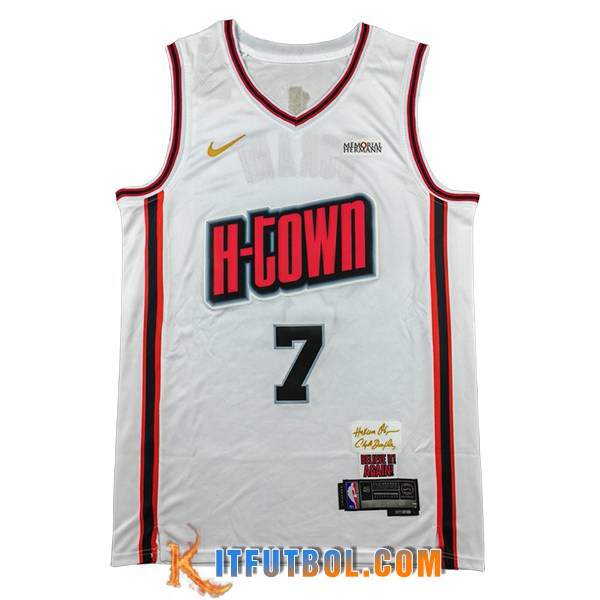 Camisetas NBA Houston Rockets (DURANT #7) 2025/26 Blanco/Rojo/Negro