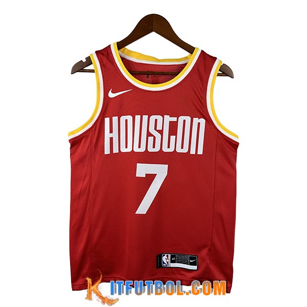 Camisetas NBA Houston Rockets (DURANT #7) 2025/26 Rojo/Blanco/Amarillo