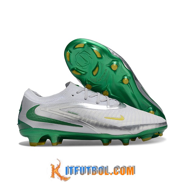 Nike Botas De Fútbol Phantom GX III Elite FG Gris/Verde