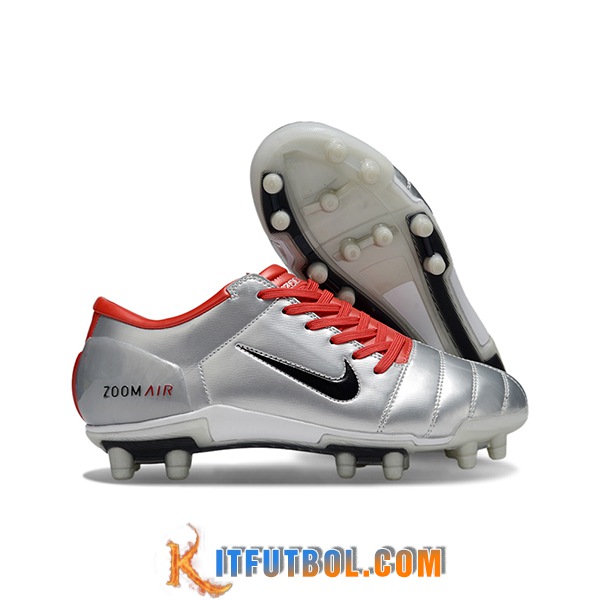 Nike Botas De Fútbol T90 FG Gris/Naranja/Negro