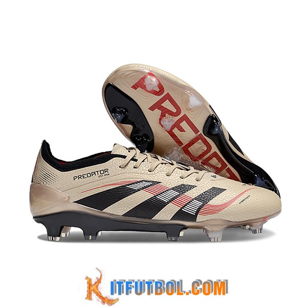Adidas Botas De Fútbol 25 Predator Elite FG Marrón/Negro/Rojo