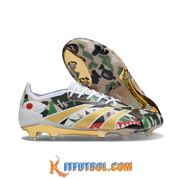 Adidas Botas De Fútbol 25 Predator Elite FG Blanco/Verde/Marrón