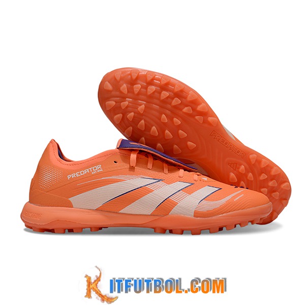 Adidas Botas De Fútbol PREDATOR LEAGUE FT TURF Naranja/Blanco
