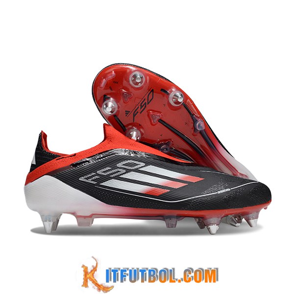 Adidas Botas De Fútbol F50 Elite Laceless SG Negro/Naranja/Blanco