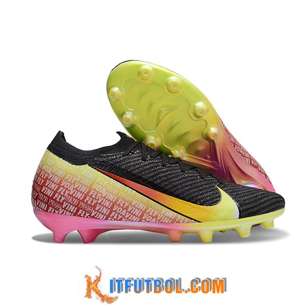 Nike Botas De Fútbol AIR Zoom Mercurial Vapor 16 Elite XXV AG Negro/Amarillo/Rosa