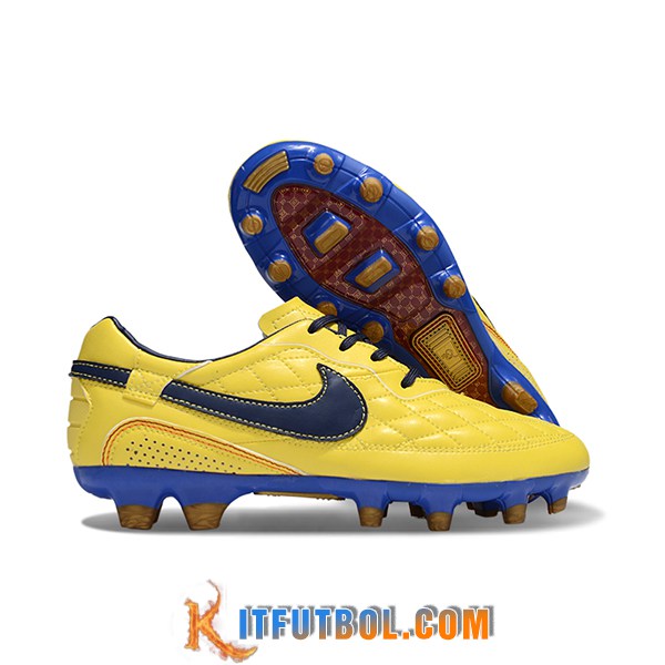 Nike Botas De Fútbol Tiempo Legend R10 Elite FG Amarillo/Azul