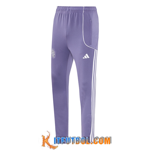 Pantalon Entrenamiento Manchester United Violeta/Blanco 2025/2026